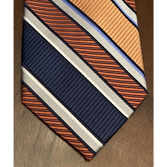 Joseph Abboud Orange Blue 100% Silk Men’s Neck Tie Made In China Msrp $79.50